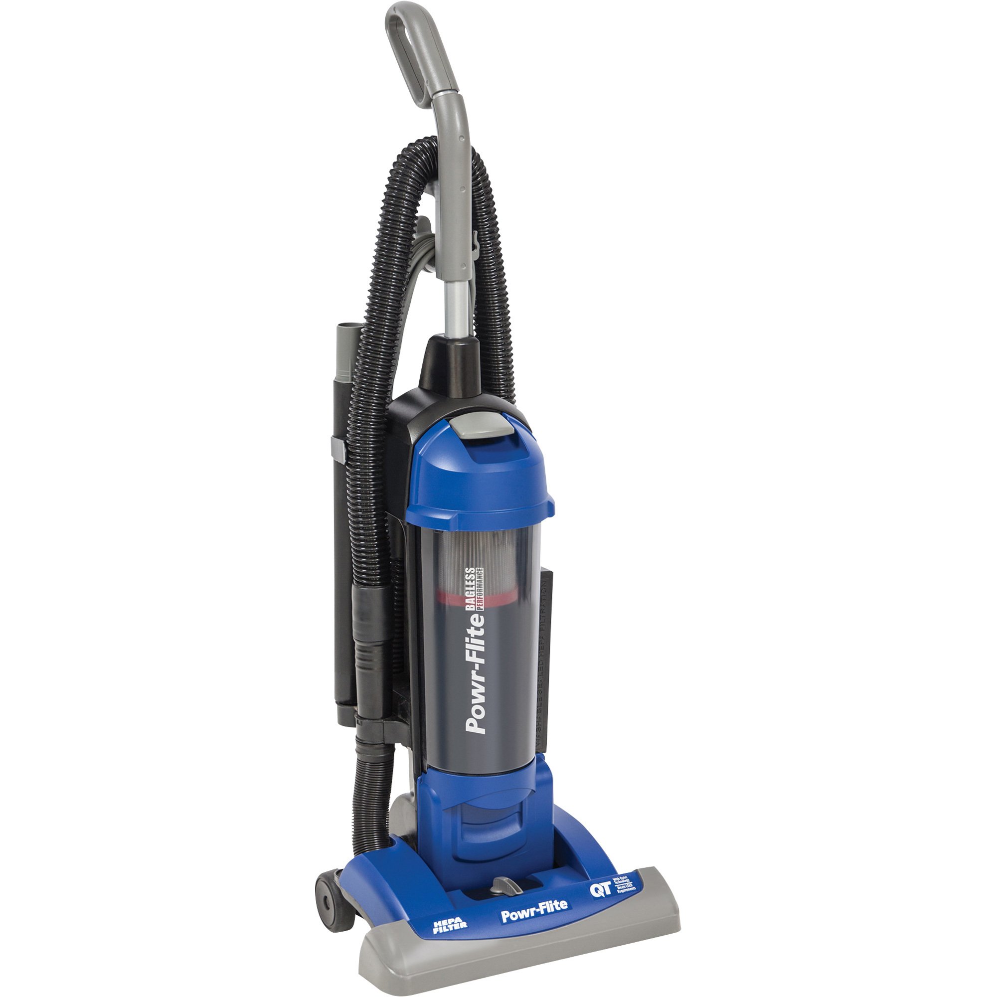 Powr-Flite Wide Track Bagless Upright HEPA Vacuum — 135 CFM, 1-Gallon Capacity, Model# PF82DC